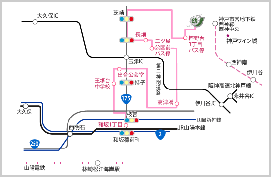 王塚台コースのマップ